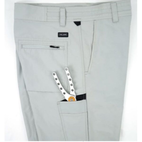 Pelagic Tropical Fishing Pant Light Grey Side Pocket
