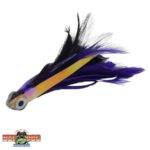 Flying Fish Rigged Lure Feather Purple Black Small