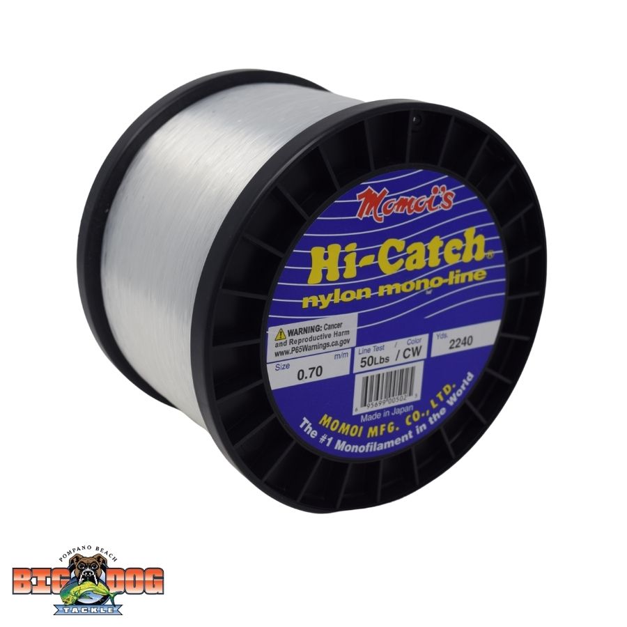 Momoi Hi-Catch Nylon Monofilament Line- 40 Lb., Clear White, 387.5 Yards